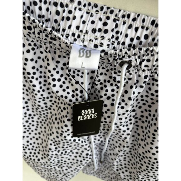 Polka Dot Swim Shorts By Bondi Beamers - Elastic Waist & Drawstring - Lightweigh - Picture 3 of 5